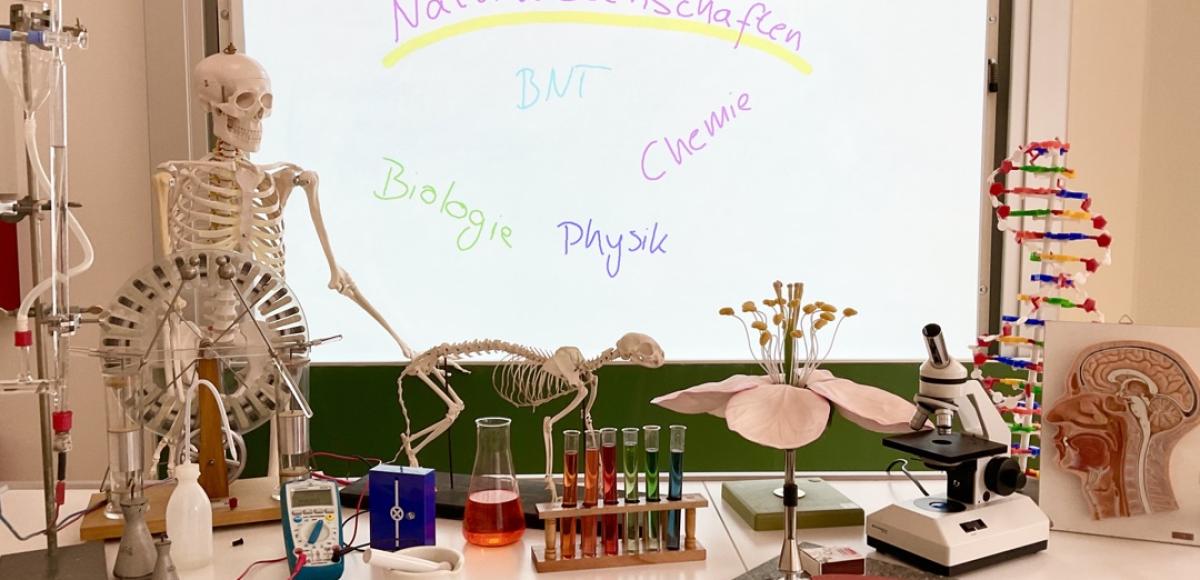 Ein Versuchsaufbau im Labor